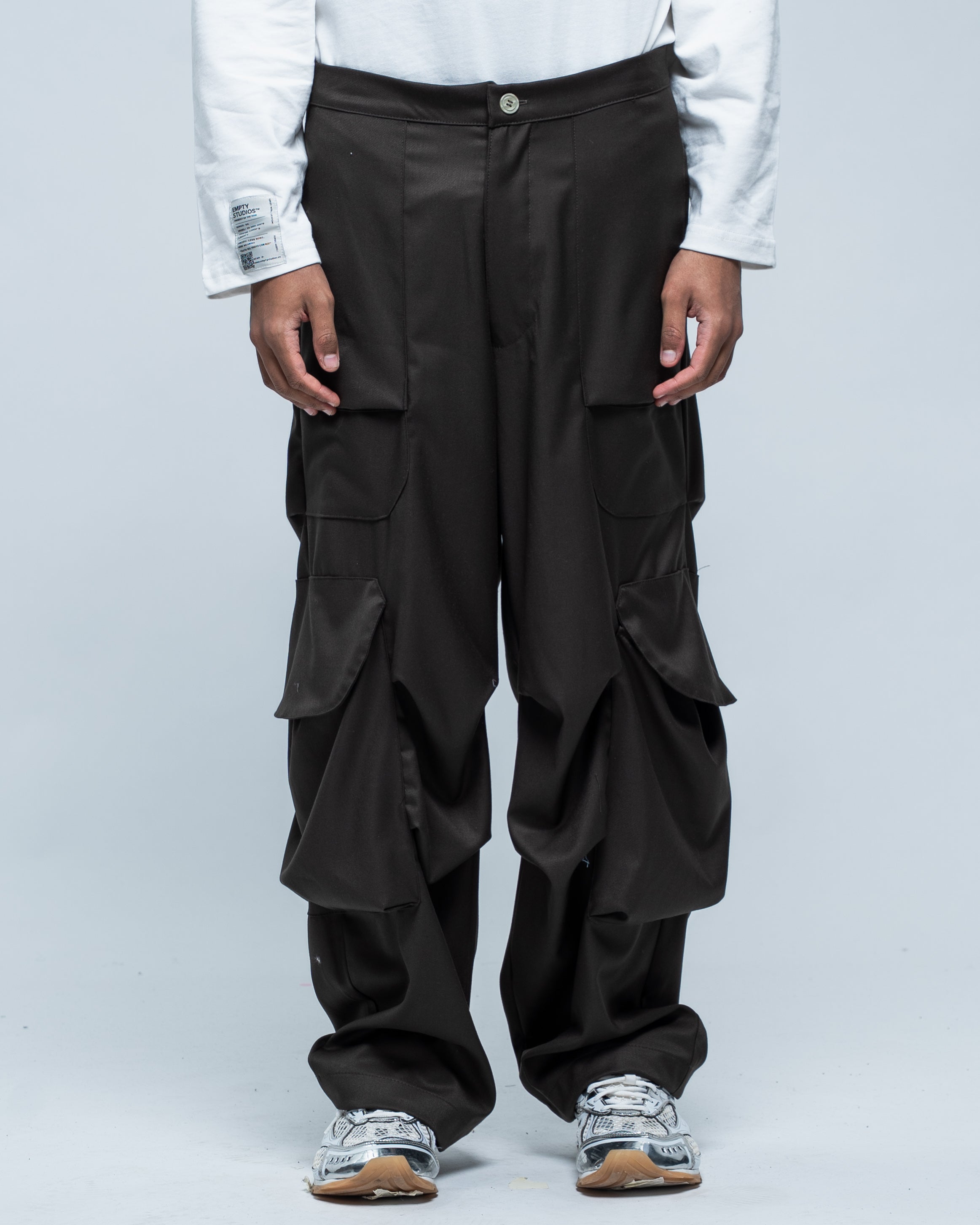 Utility Wide Cargo Cotton Brown