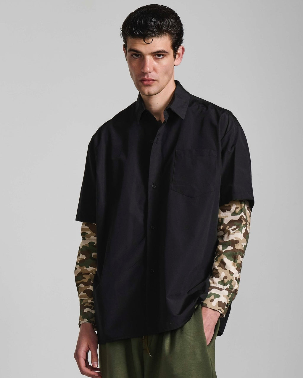 Army Overshirt Layer Black