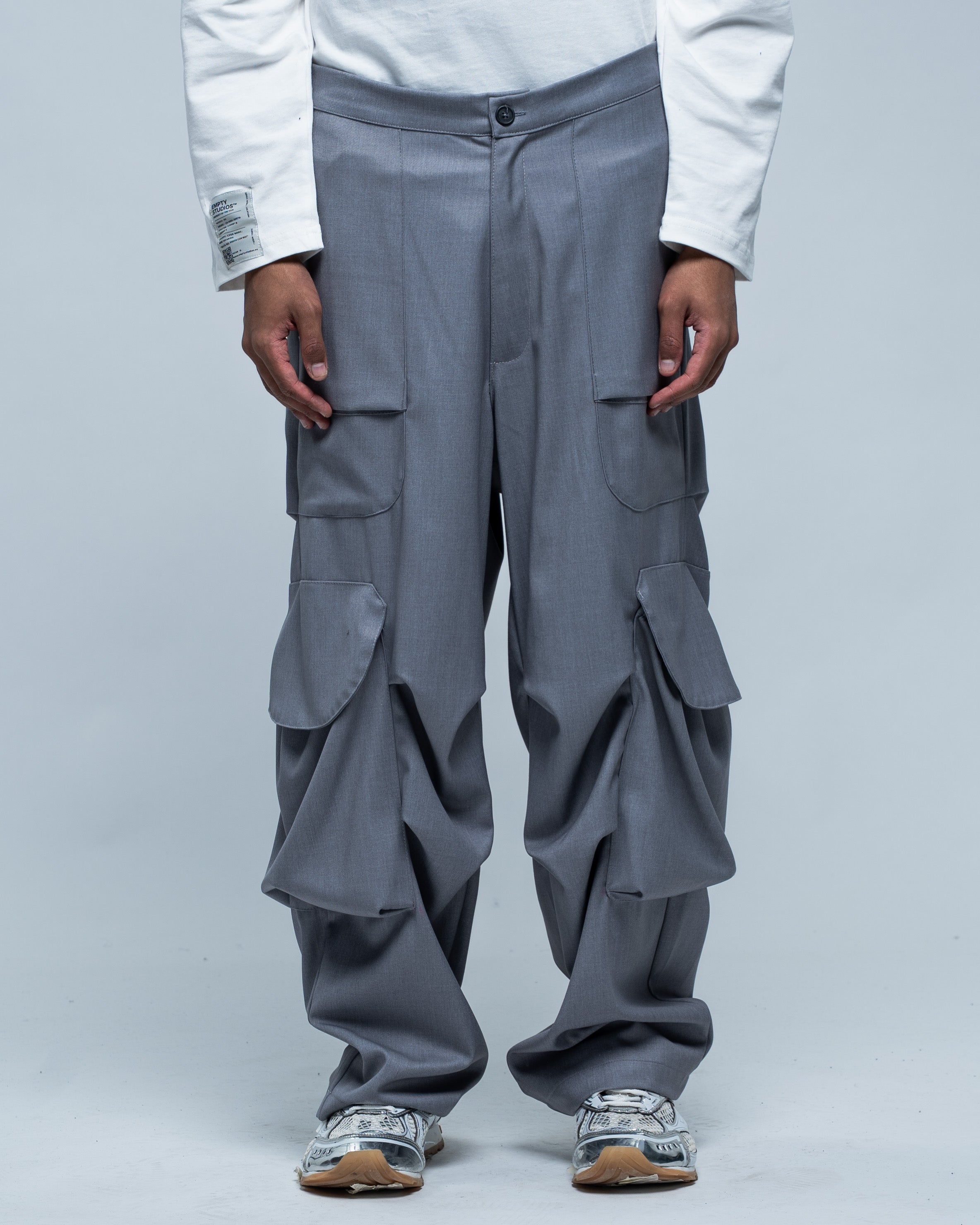 Utility Wide Cargo Cotton Grey