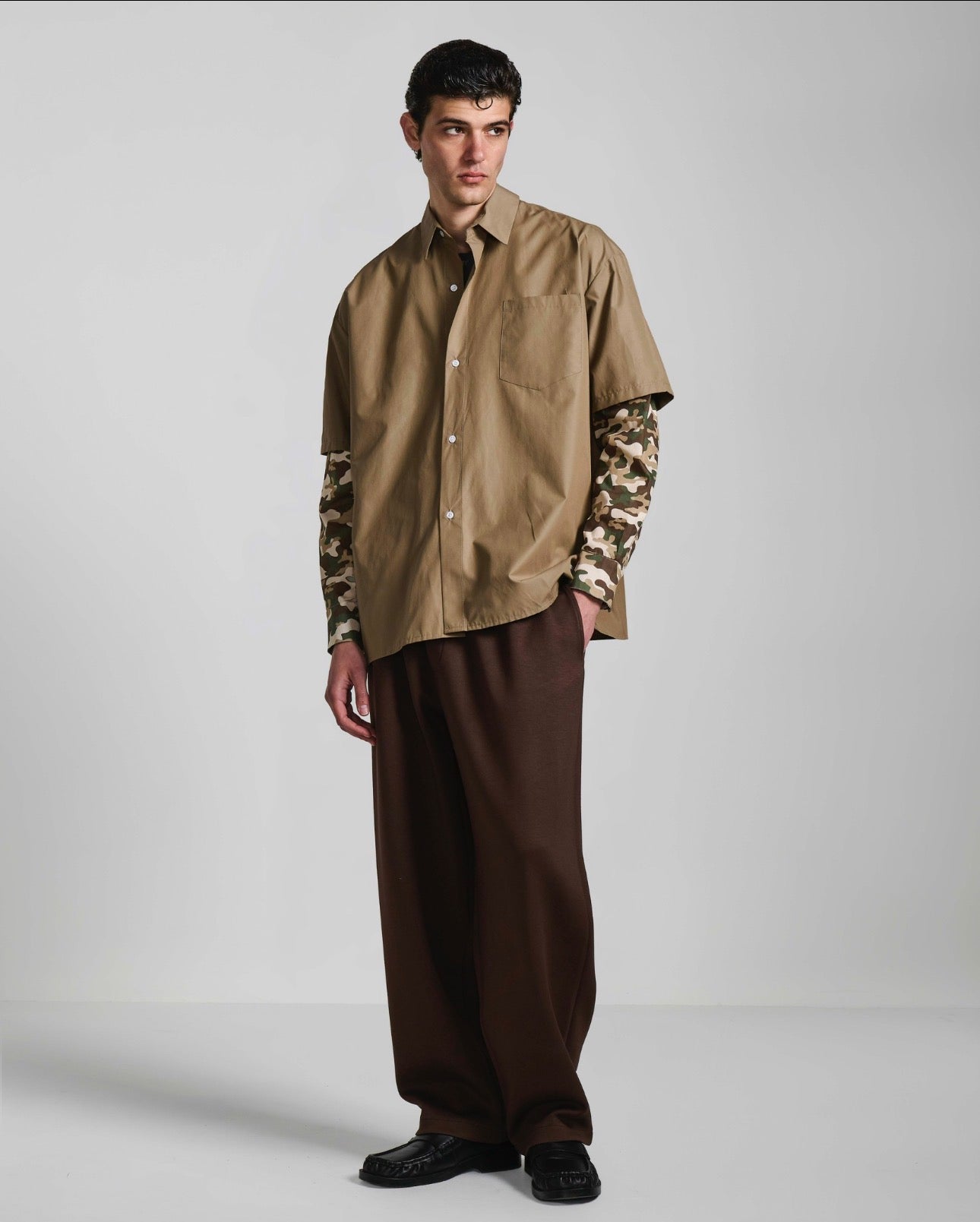 Army Overshirt Layer Beige