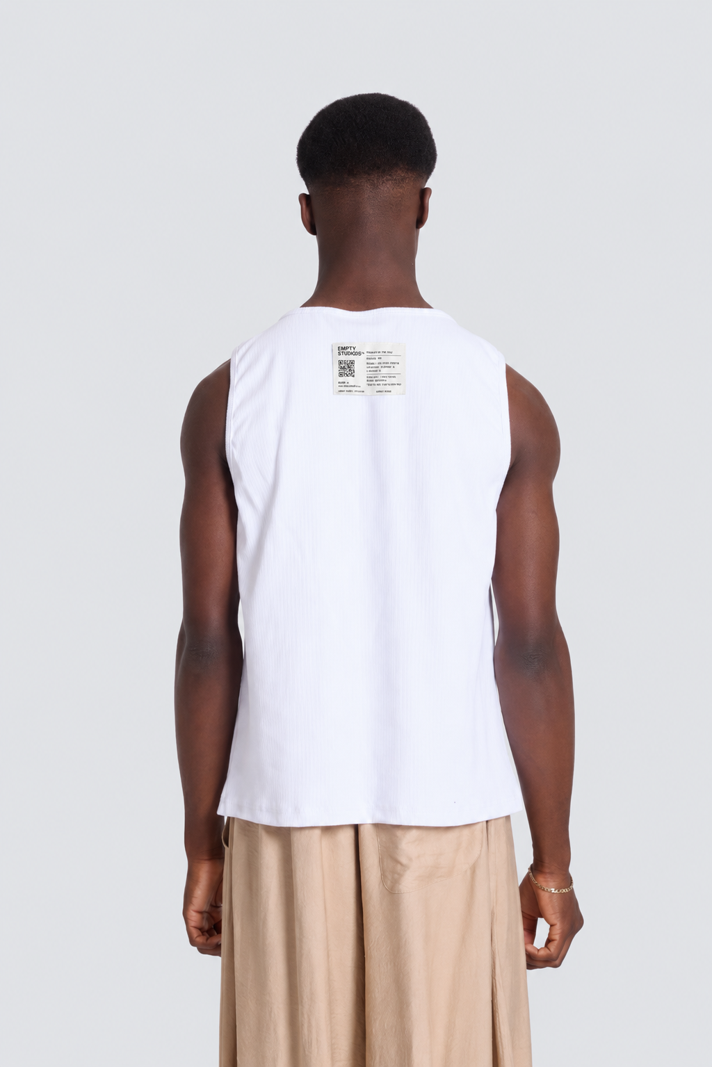 Essential rib tank white