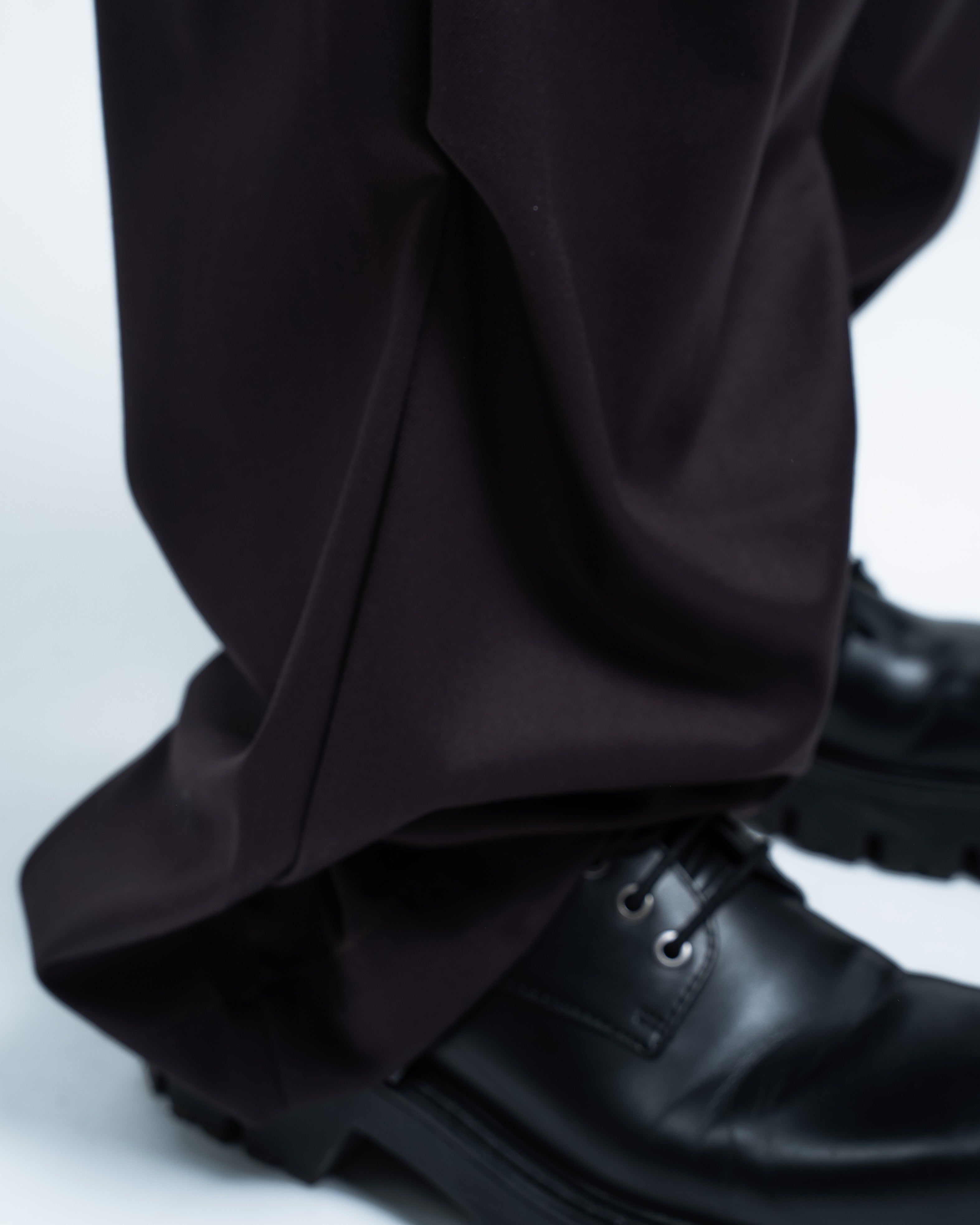 Pantalon large classique marron