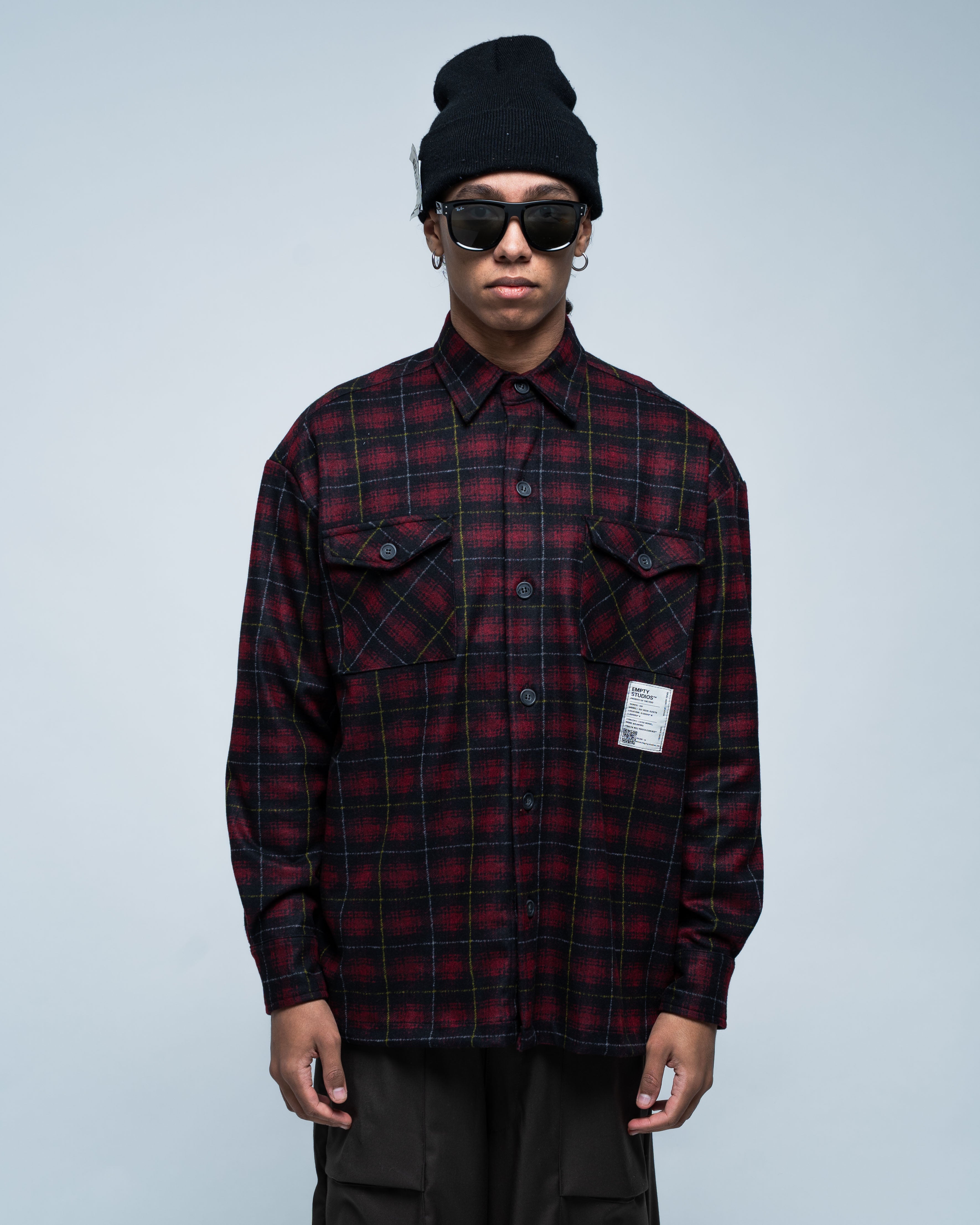 Surchemise en flanelle rouge et noire