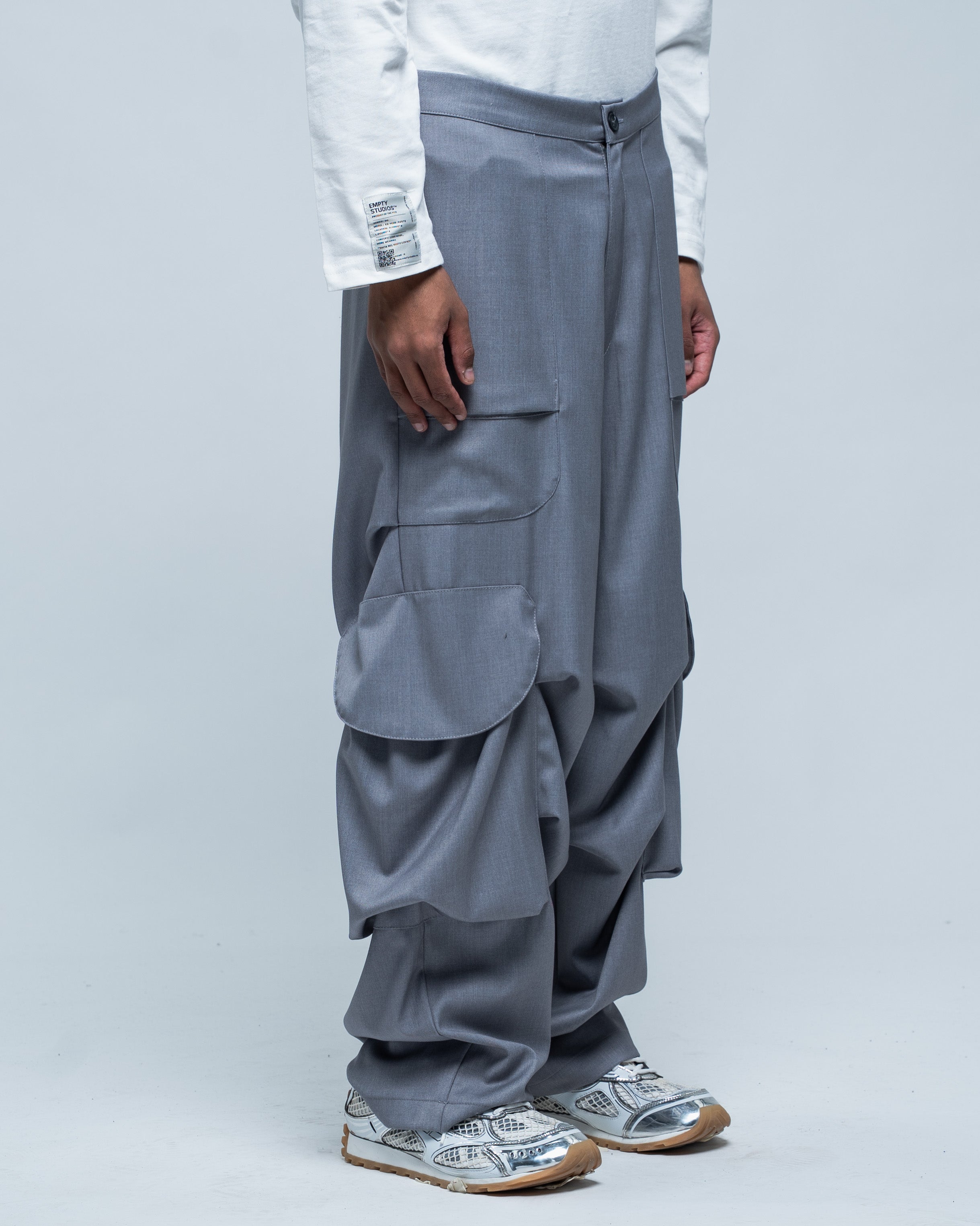 Utility Wide Cargo Cotton Grey