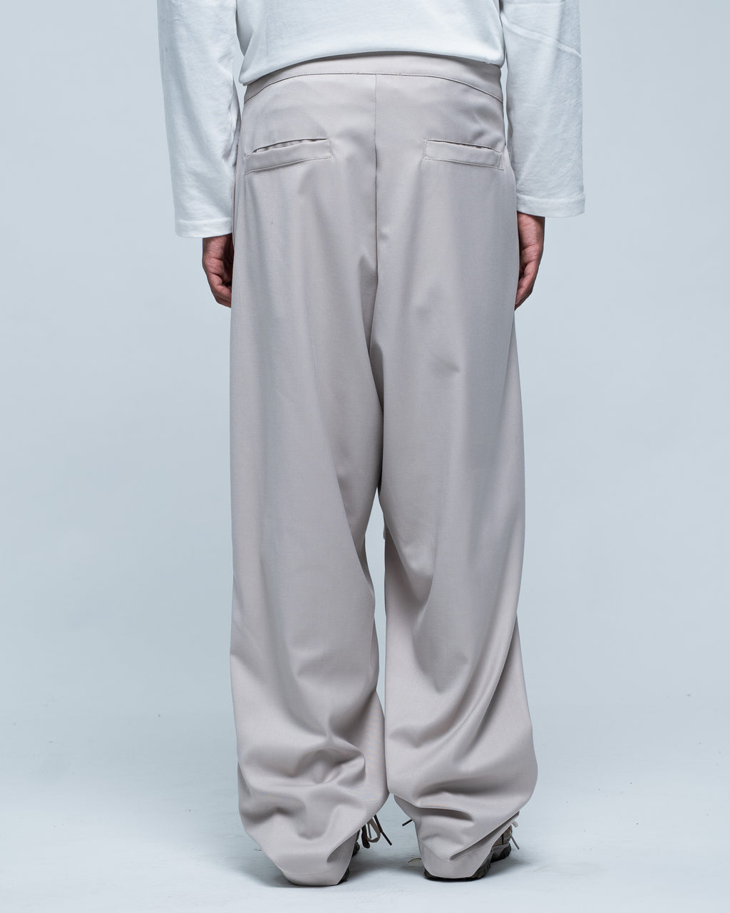 Pantalon classique large beige