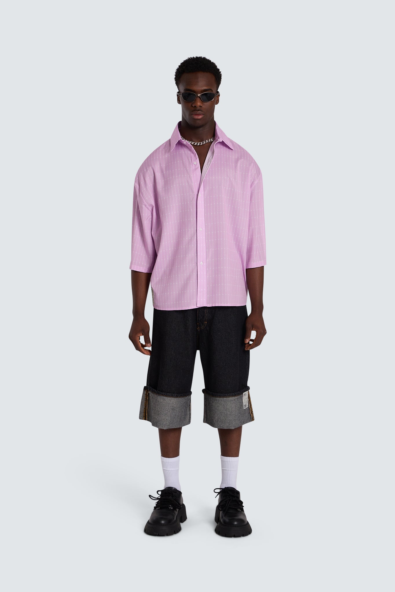 Barbed Wire Overshirt Pink