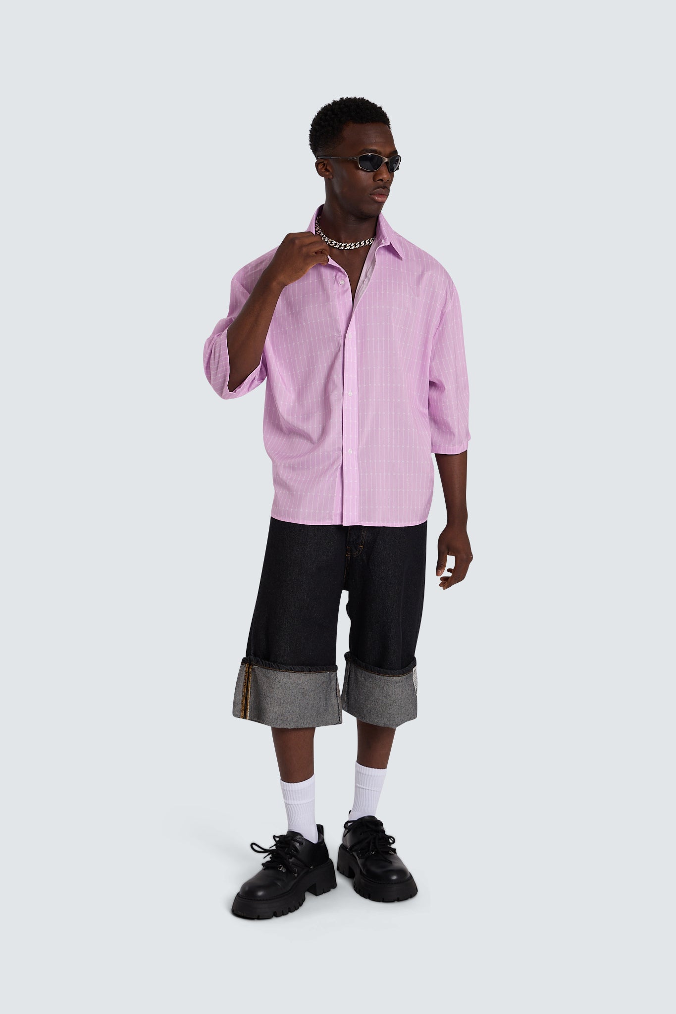 Barbed Wire Overshirt Pink