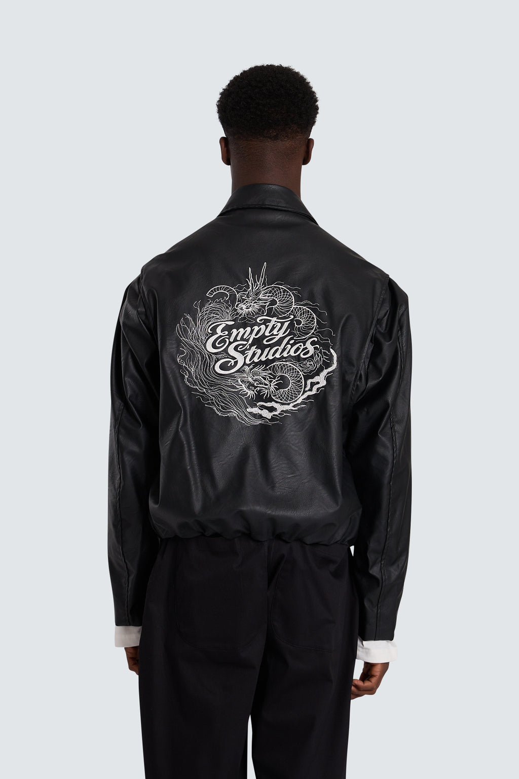 Faux leather jacket black