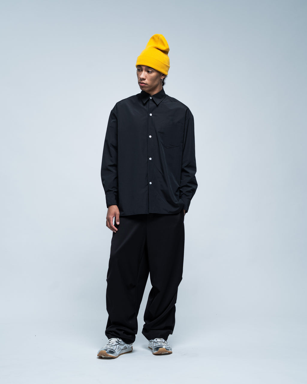 Pantalon large classique noir