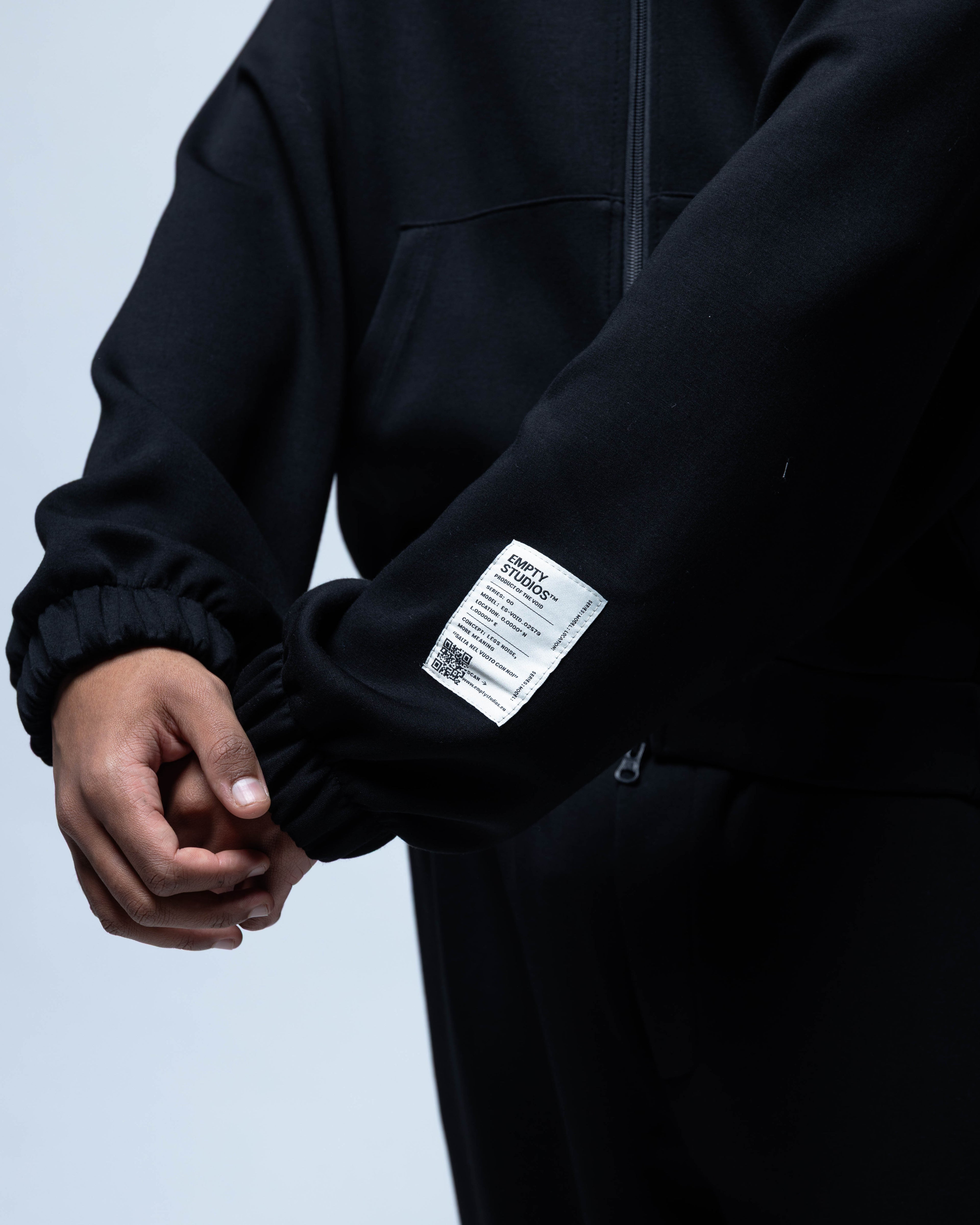 Survêtement en fourrure noire