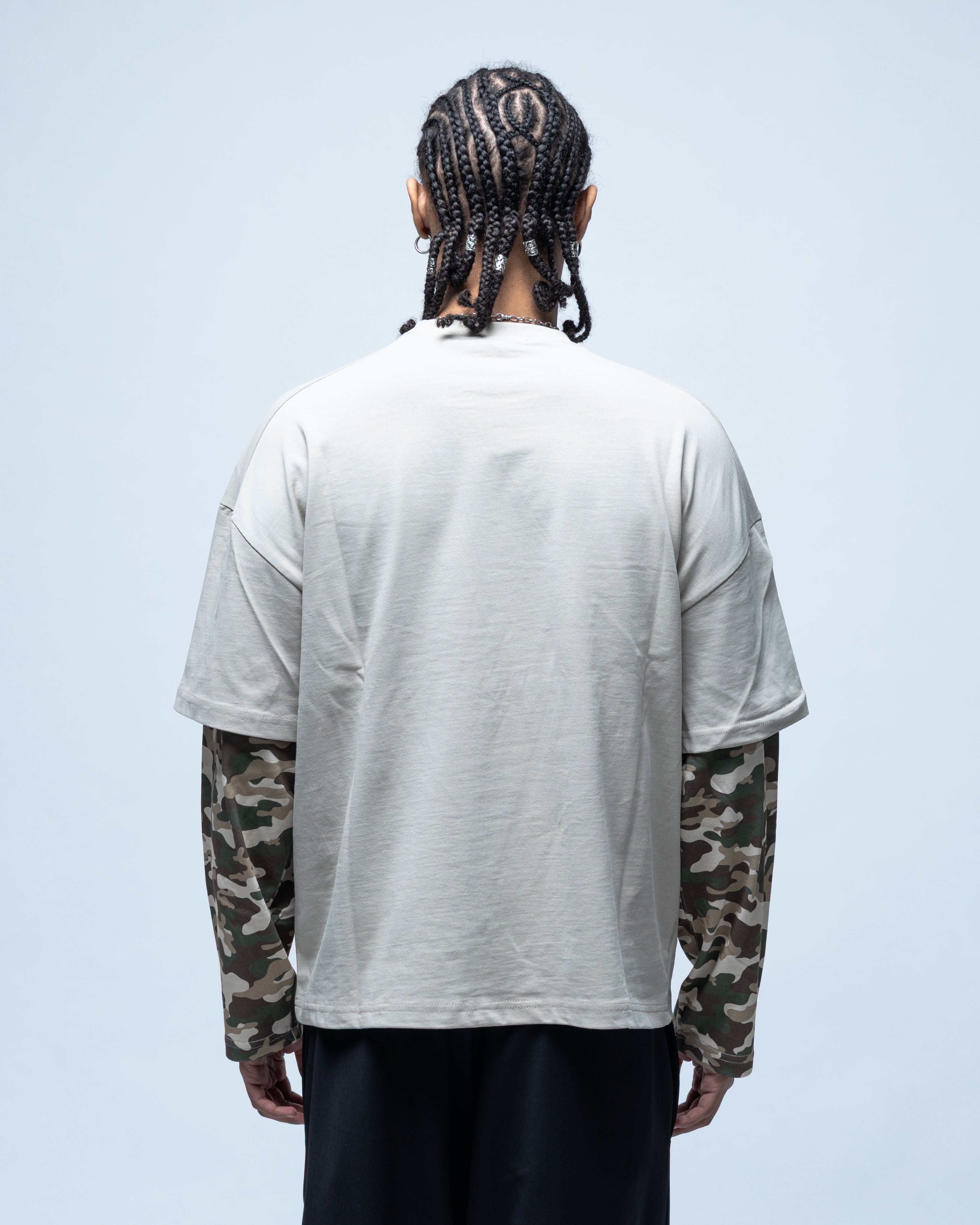 Double Layer Tee Beige